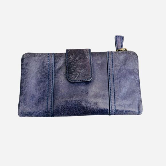 FOSSIL Wallet Black Soft Leather Long Live Vintage 1954 Top Zip Bifold - Picture 4 of 8